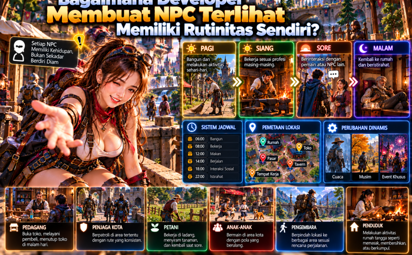 Bagaimana Developer Membuat NPC Terlihat Memiliki Rutinitas Sendiri?
